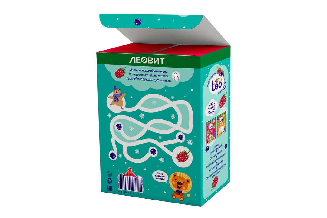 

Кисель Леовит Leo Kids при простуде от 1 года 12 г х 5 шт.