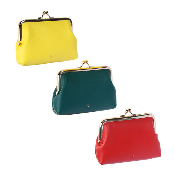 Всёгазин монетница, пу, 12х9,5см, 3 цвета, вг22-01