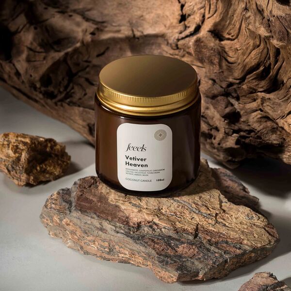 Свеча ароматическая Feeels Небесный Ветивер 100 мл
