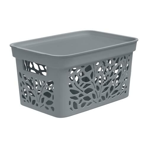 Корзинка для хранения Полимербыт серый 10 л