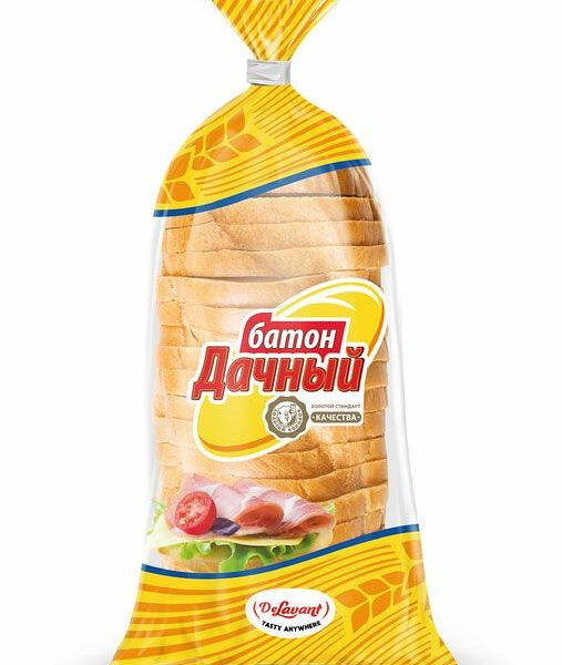 Батон Владимирский хлебокомбинат Дачный, в нарезке, 350 г
