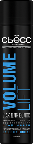 

Лак для укладки волос Сьёсс Volume Lift объем без склеивания экстрасильная фиксация 400 мл