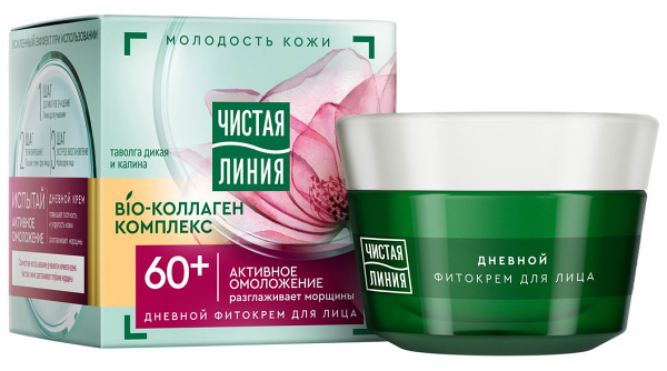 Крем для лица Чистая Линия таволга и калина, дневной