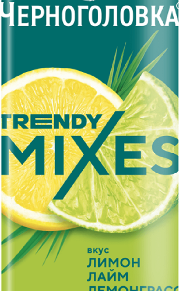 Напиток газированный Черноголовка со вкусом лимона, лайма и лемонграсса, 330 мл