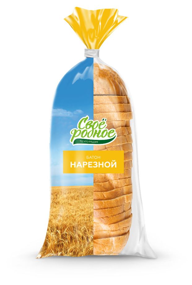 

Батон Своё Родное Нарезной пшеничный 350 г