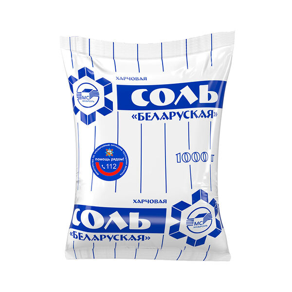 Соль пищевая Беларуская п/пл 1кг Мозырьсоль