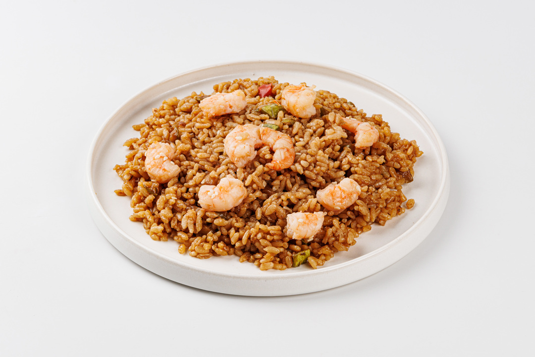 

Рис азиатский с креветками аргентинскими и овощами 250 г