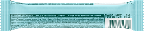 

Фруктовые кусочки ФрутоНяня Осьминожка яблоко 16 г