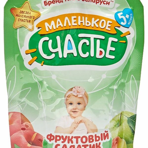 Пюре фруктовое Маленькое счастье Фруктовый салат с 5 мес. 90 г