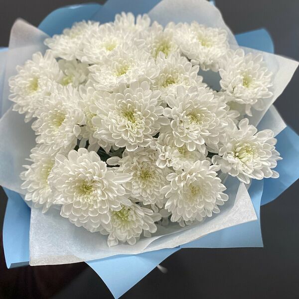 Букет белых хризантем #8
