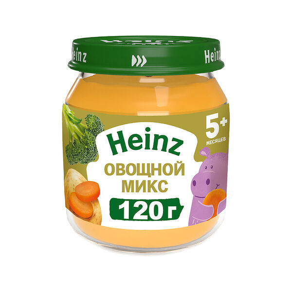 Овощное пюре Heinz Овощной микс, с 5 месяцев