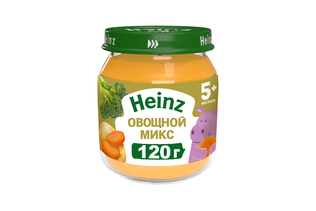 

Пюре овощное Heinz Овощной микс с 5 месяцев