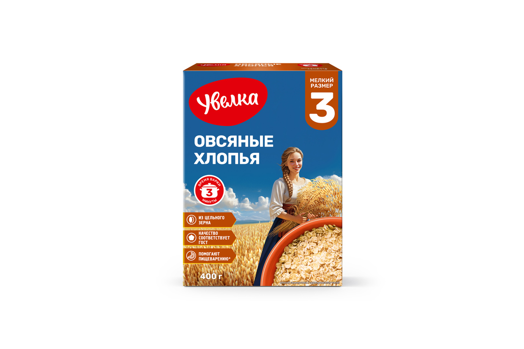 

Хлопья Увелка Овсяные быстрые к/к 400 г