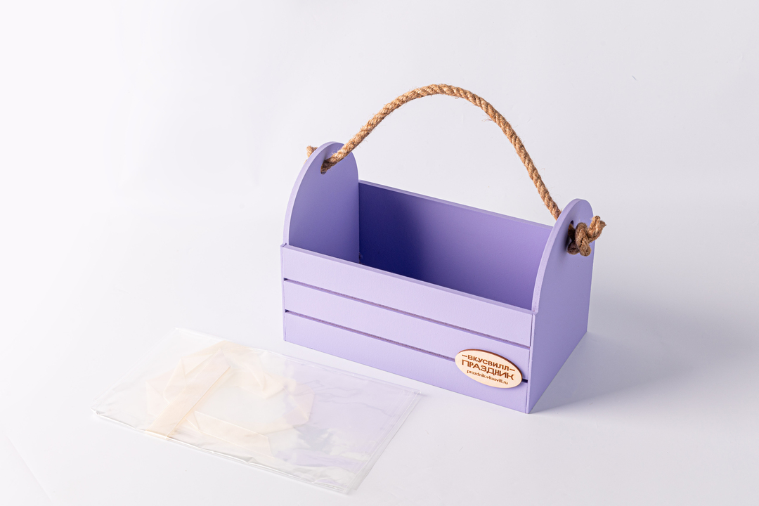 

Бокс ящик малый подарочный лавандовый