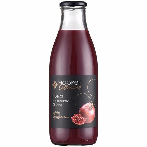 Сок гранатовый прямого отжима неосветлённый пастеризованный Market Collection