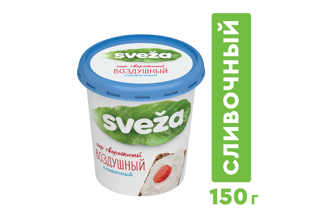 

Сыр творожный Sveza Воздушный сливочный 60% 150 г