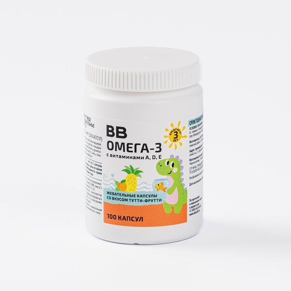 Омега 3 детская тутти-фрутти 100 жев. кап.