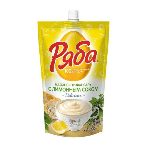 Майонез Ряба Провансаль с лимонным соком 50.5% 330 г