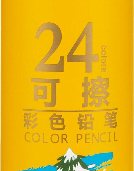 Карандаши цветные M&G, пластиковые, шестигран, стираемые, 24 цв/наб, в тубе