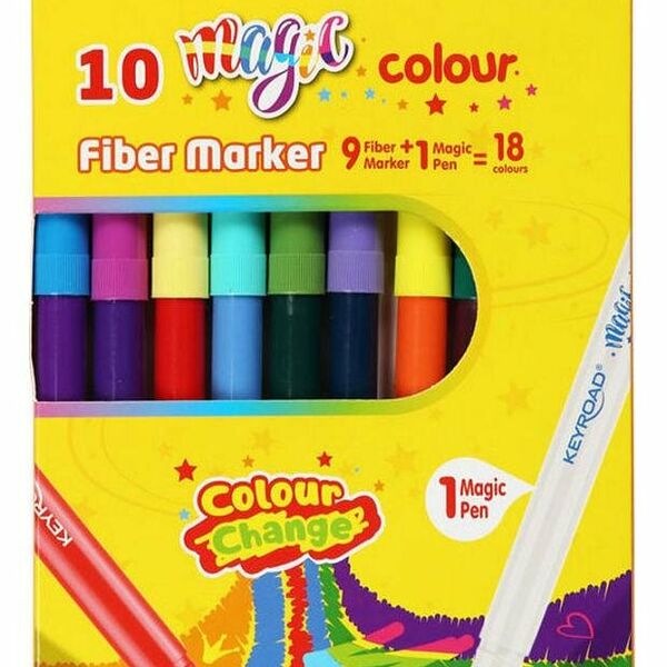 Фломастеры Keyroad Magic 18 цветов, 10 шт