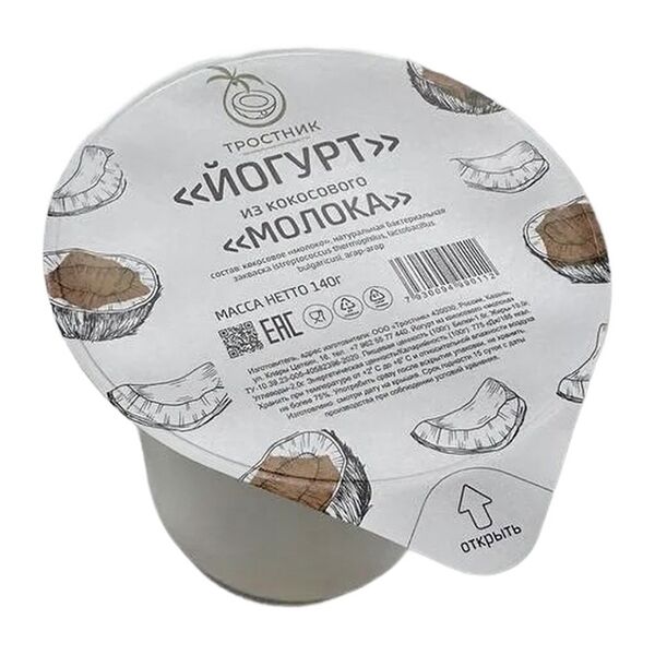 Йогурт Тростник на кокосовом молоке 140 г