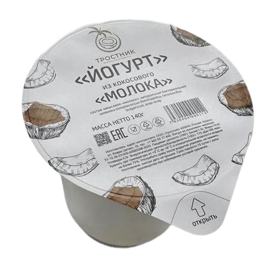 

Йогурт Тростник на кокосовом молоке 140 г