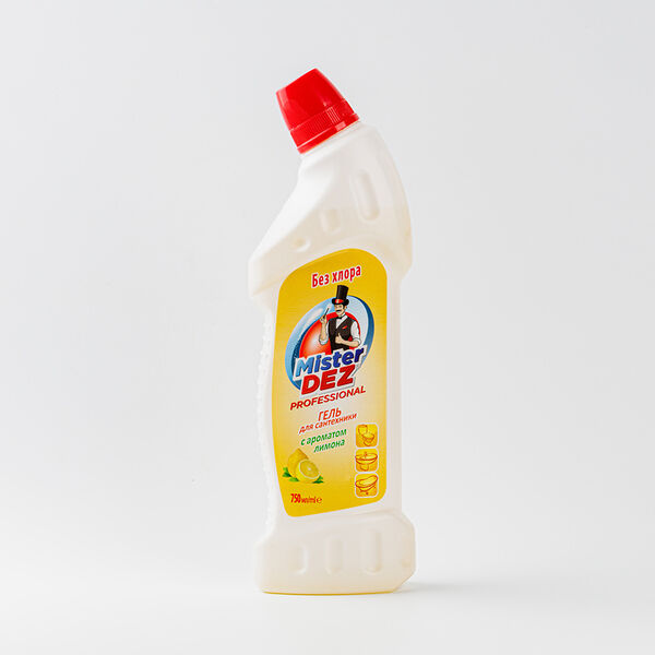 Гель для сантехники с ароматом лимона (без хлора), кислотный, против налета и ржавчины, 750 мл