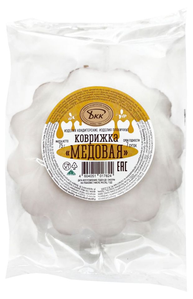 

Коврижка БКК Медовая 75 г