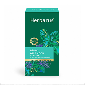 

Чай зеленый Herbarus улун с добавками Мята Мелисса 24х2 г