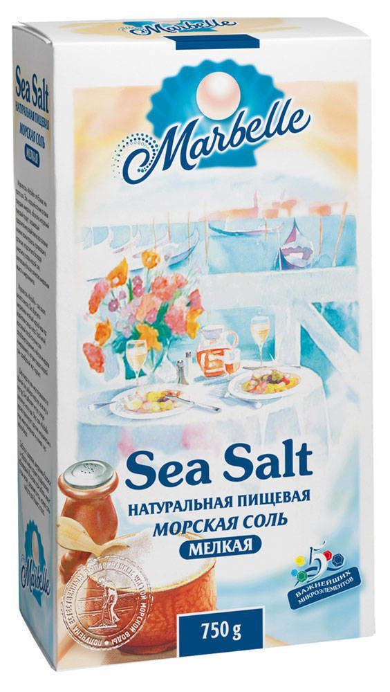 

Соль морская Marbelle пищевая мелкая 750 г