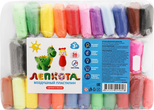 

Волшебный пластилин Лепкота, 36 цветов