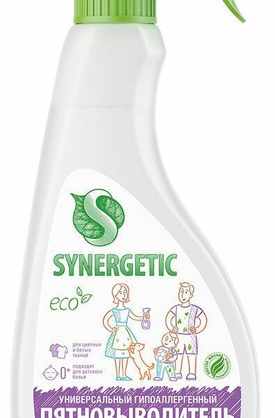 Пятновыводитель Synergetic для предварительной обработки пятен с щеткой 500 мл