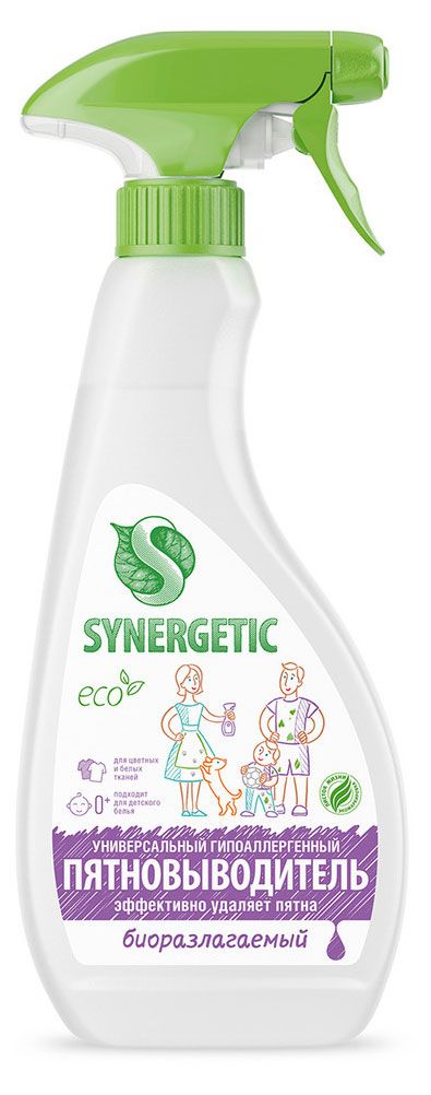 

Пятновыводитель Synergetic для предварительной обработки пятен с щеткой 500 мл