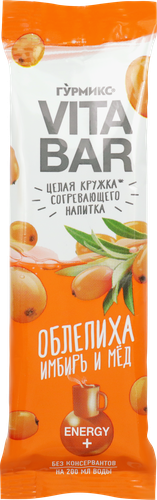 

Основа для приготовления согревающего напитка Гурмикс Vita bar Облепиха имбирь и мед 25 мл