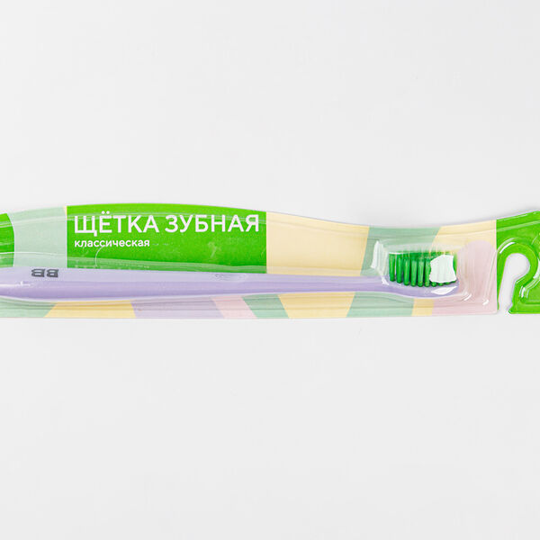 Щетка зубная Вкусвилл классическая мягкая 