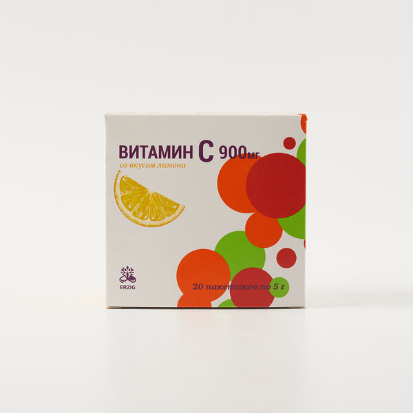Витамин С 900 мг. 20 саше, со вкусом лимона