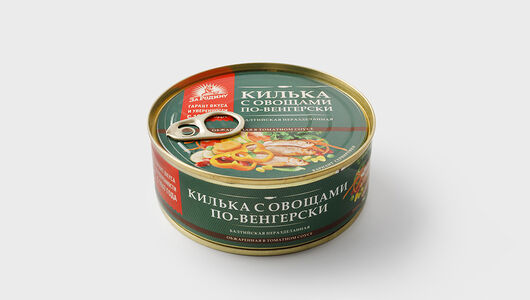 Килька Балтийская ЗА РОДИНУ По-венгерски, в томатном соусе, неразделанная обжаренная