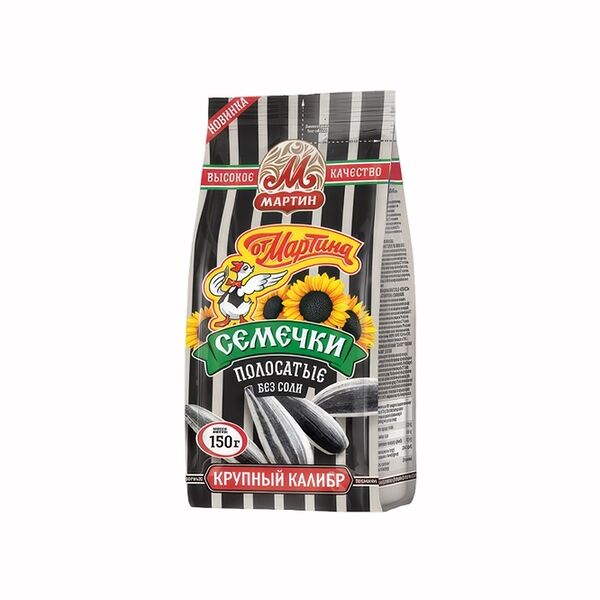 Семечки подсолнечные От Мартина Отборные полосатые обжаренные, 150г