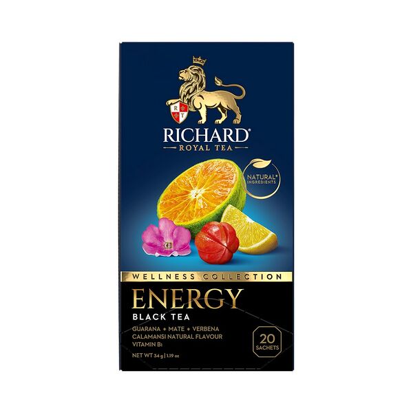 Чай Richard Energy чёрный аромат. пакет 20x1,7г