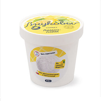 Десерт Внуковы фруктовый взбитый замороженный сорбет лимон-лайм