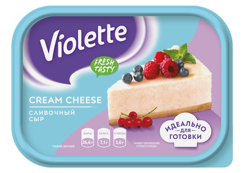 

Сыр творожный Violette Cream Cheese сливочный 70% 400 г