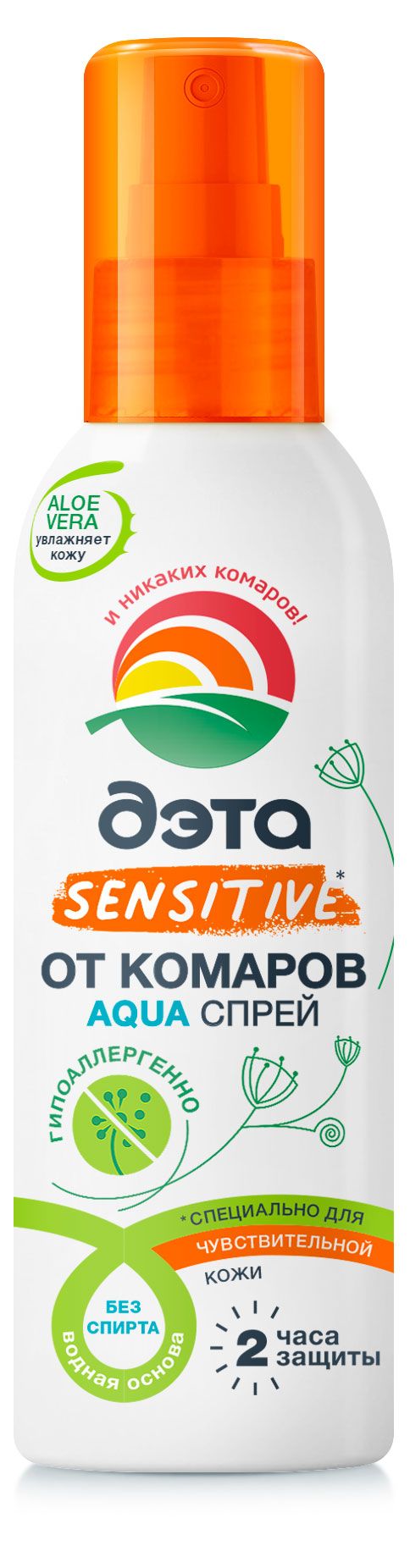 

Спрей Дэта Aqua Sensitive от комаров для чувствительной кожи 100 мл