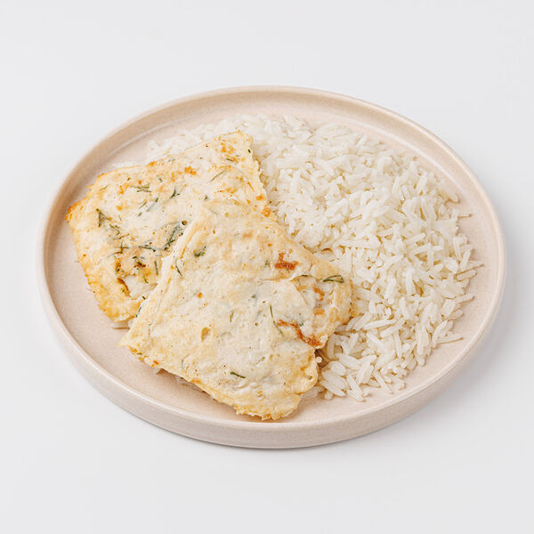 Бризоль из рыбы с рисом басмати