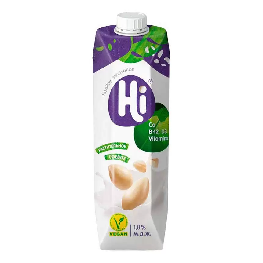 

Напиток соевый Hi с фундуком 1,8% 1 л
