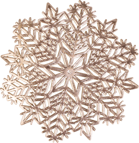 

Салфетка декоративная HOMECLUB Cozy Christmas 10x10см, золото, ПВХ, Арт. GN-R1, 4шт