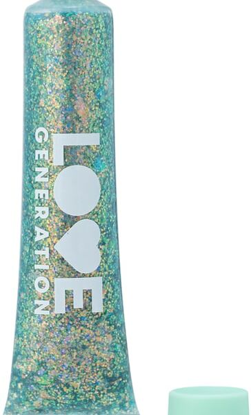 Глиттер-гель для лица Love Generation We love glitter Зелено-голубой Тон 03 15мл