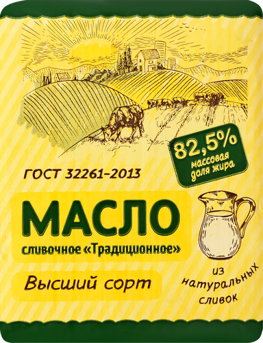 

Масло сливочное МОЛСБЫТ Традиционное 82,5% без змж 200 г