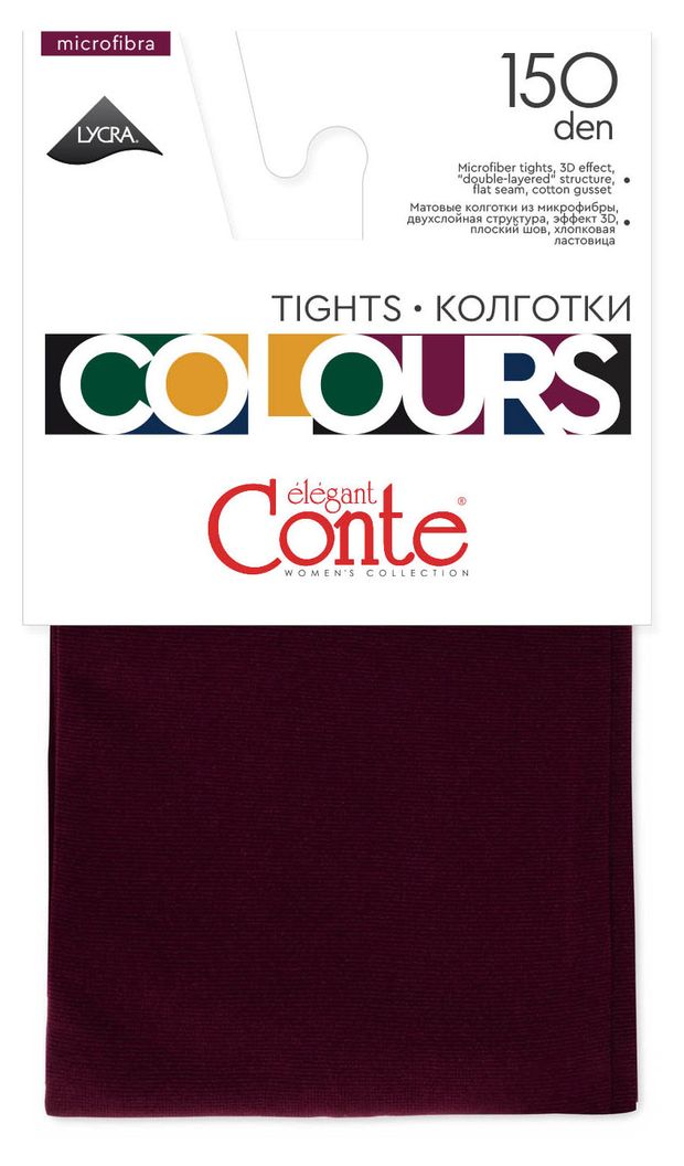 

Колготки женские Conte Elegant Ce Colours Marsala 150 den размер 4
