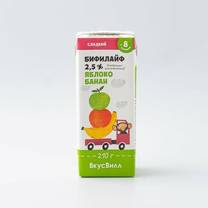 Бифилайф детский Яблоко-Банан 2,5%