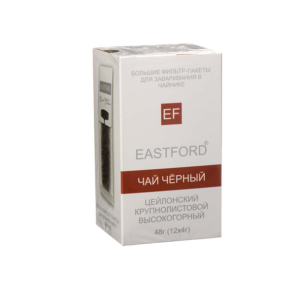 Чай черный Eastford цейлонский высокогорный 12 фильтр-пакетиков, 48г